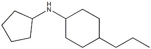 N-cyclopentyl-4-propylcyclohexan-1-amine,,结构式