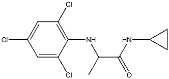 N-cyclopropyl-2-[(2,4,6-trichlorophenyl)amino]propanamide Struktur