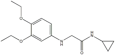 N-cyclopropyl-2-[(3,4-diethoxyphenyl)amino]acetamide Struktur