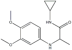 N-cyclopropyl-2-[(3,4-dimethoxyphenyl)amino]propanamide 化学構造式