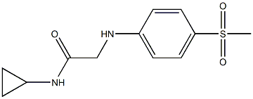 N-cyclopropyl-2-[(4-methanesulfonylphenyl)amino]acetamide 化学構造式