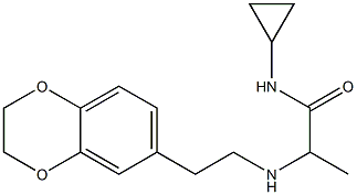 N-cyclopropyl-2-{[2-(2,3-dihydro-1,4-benzodioxin-6-yl)ethyl]amino}propanamide Structure