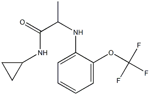 N-cyclopropyl-2-{[2-(trifluoromethoxy)phenyl]amino}propanamide,,结构式