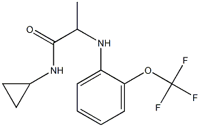 N-cyclopropyl-2-{[2-(trifluoromethoxy)phenyl]amino}propanamide 化学構造式