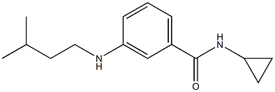 N-cyclopropyl-3-[(3-methylbutyl)amino]benzamide,,结构式