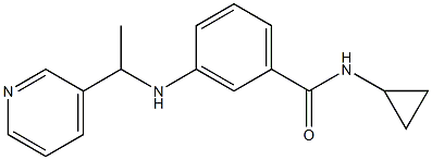 N-cyclopropyl-3-{[1-(pyridin-3-yl)ethyl]amino}benzamide 化学構造式