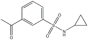 N-cyclopropyl-3-acetylbenzene-1-sulfonamide,,结构式