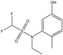 N-ethyl-1,1-difluoro-N-(5-hydroxy-2-methylphenyl)methanesulfonamide Structure