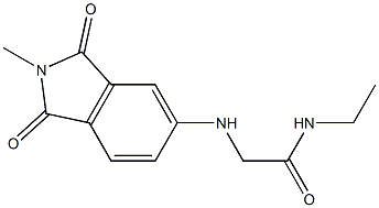 N-ethyl-2-[(2-methyl-1,3-dioxo-2,3-dihydro-1H-isoindol-5-yl)amino]acetamide,,结构式