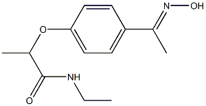 N-ethyl-2-{4-[1-(hydroxyimino)ethyl]phenoxy}propanamide,,结构式