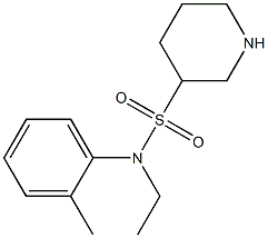 N-ethyl-N-(2-methylphenyl)piperidine-3-sulfonamide,,结构式