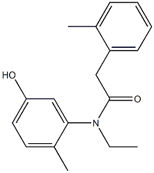 N-ethyl-N-(5-hydroxy-2-methylphenyl)-2-(2-methylphenyl)acetamide 结构式