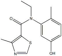 N-ethyl-N-(5-hydroxy-2-methylphenyl)-4-methyl-1,3-thiazole-5-carboxamide|