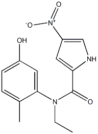 N-ethyl-N-(5-hydroxy-2-methylphenyl)-4-nitro-1H-pyrrole-2-carboxamide 结构式