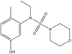 N-ethyl-N-(5-hydroxy-2-methylphenyl)morpholine-4-sulfonamide 结构式