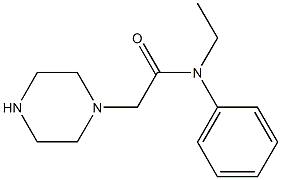 N-ethyl-N-phenyl-2-(piperazin-1-yl)acetamide Struktur
