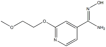 N'-hydroxy-2-(2-methoxyethoxy)pyridine-4-carboximidamide 化学構造式