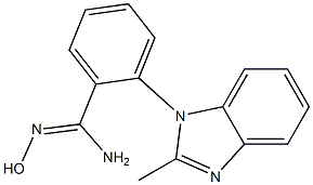 N'-hydroxy-2-(2-methyl-1H-1,3-benzodiazol-1-yl)benzene-1-carboximidamide 结构式