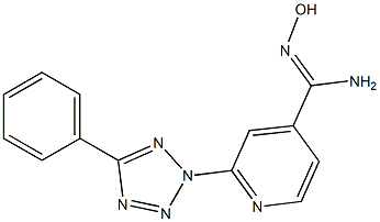 N'-hydroxy-2-(5-phenyl-2H-1,2,3,4-tetrazol-2-yl)pyridine-4-carboximidamide Struktur