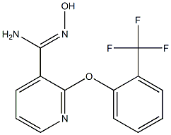 N'-hydroxy-2-[2-(trifluoromethyl)phenoxy]pyridine-3-carboximidamide,,结构式