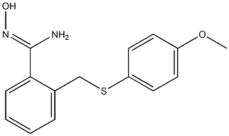 N'-hydroxy-2-{[(4-methoxyphenyl)sulfanyl]methyl}benzene-1-carboximidamide Structure