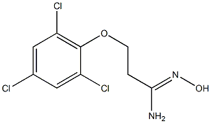 N'-hydroxy-3-(2,4,6-trichlorophenoxy)propanimidamide,,结构式