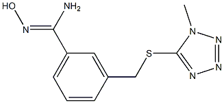 N'-hydroxy-3-{[(1-methyl-1H-1,2,3,4-tetrazol-5-yl)sulfanyl]methyl}benzene-1-carboximidamide,,结构式