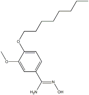 N'-hydroxy-3-methoxy-4-(octyloxy)benzene-1-carboximidamide 结构式