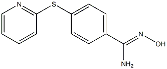 N'-hydroxy-4-(pyridin-2-ylsulfanyl)benzene-1-carboximidamide 化学構造式