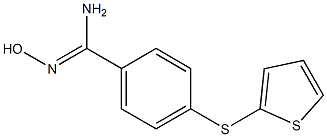 N'-hydroxy-4-(thiophen-2-ylsulfanyl)benzene-1-carboximidamide 化学構造式