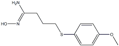 N'-hydroxy-4-[(4-methoxyphenyl)sulfanyl]butanimidamide,,结构式