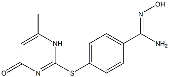 N'-hydroxy-4-[(6-methyl-4-oxo-1,4-dihydropyrimidin-2-yl)sulfanyl]benzene-1-carboximidamide