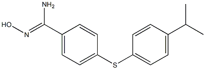 N'-hydroxy-4-{[4-(propan-2-yl)phenyl]sulfanyl}benzene-1-carboximidamide,,结构式