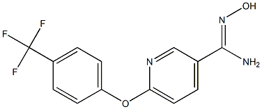 N'-hydroxy-6-[4-(trifluoromethyl)phenoxy]pyridine-3-carboximidamide 化学構造式