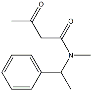 N-methyl-3-oxo-N-(1-phenylethyl)butanamide Struktur