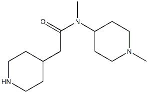N-methyl-N-(1-methylpiperidin-4-yl)-2-piperidin-4-ylacetamide Structure