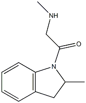 N-methyl-N-[2-(2-methyl-2,3-dihydro-1H-indol-1-yl)-2-oxoethyl]amine 结构式