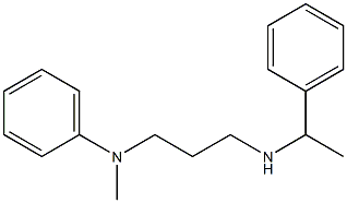 N-methyl-N-{3-[(1-phenylethyl)amino]propyl}aniline 化学構造式