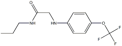 N-propyl-2-{[4-(trifluoromethoxy)phenyl]amino}acetamide 化学構造式