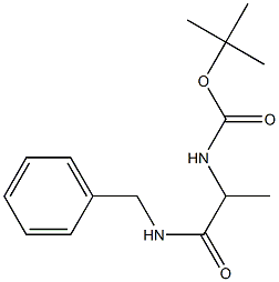 tert-butyl 2-(benzylamino)-1-methyl-2-oxoethylcarbamate Struktur