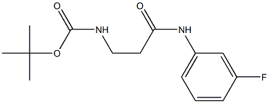 tert-butyl 3-[(3-fluorophenyl)amino]-3-oxopropylcarbamate 化学構造式