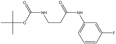 tert-butyl 3-[(3-fluorophenyl)amino]-3-oxopropylcarbamate Struktur