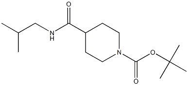 tert-butyl 4-[(isobutylamino)carbonyl]piperidine-1-carboxylate,,结构式