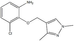 Benzenamine,  3-chloro-2-[(1,3-dimethyl-1H-pyrazol-4-yl)methoxy]- 化学構造式