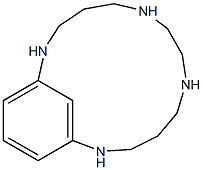 2,6,9,13-Tetraazabicyclo[12.3.1]octadeca-1(18),14,16-triene Struktur