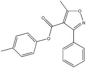 4-Isoxazolecarboxylic  acid,  5-methyl-3-phenyl-,  4-methylphenyl  ester Structure