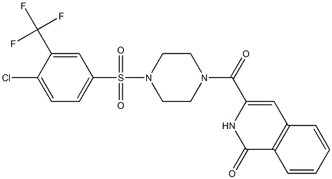 1(2H)-Isoquinolinone,  3-[[4-[[4-chloro-3-(trifluoromethyl)phenyl]sulfonyl]-1-piperazinyl]carbonyl]- Struktur