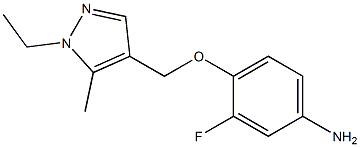 Benzenamine,  4-[(1-ethyl-5-methyl-1H-pyrazol-4-yl)methoxy]-3-fluoro- 结构式