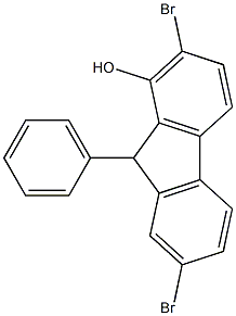 9-Phenyl-2,7-dibromofluorenol,,结构式