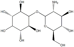 (1S,2S,4S,5R)-6-[(2R,3R,4R,5S,6R)-3-amino-4,5-dihydroxy-6-(hydroxymethyl)oxan-2-yl]oxycyclohexane-1,2,3,4,5-pentol Struktur